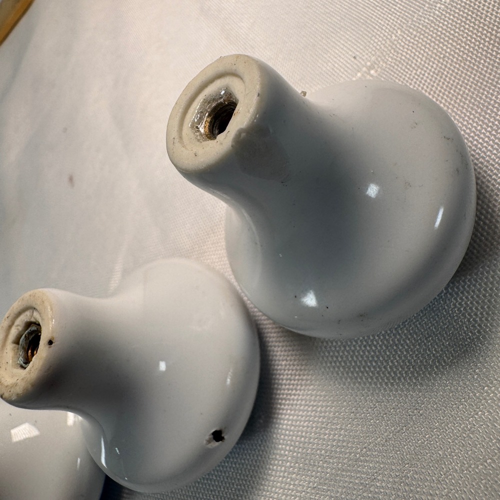 7pc Blue White Ceramic Drawer Knobs Hand Painted Style Floral Cabinet Pulls 1.5" - Picture 8 of 8